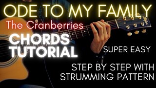 The Cranberries - Ode To My Family Chords (Guitar Tutorial) for Acoustic Cover