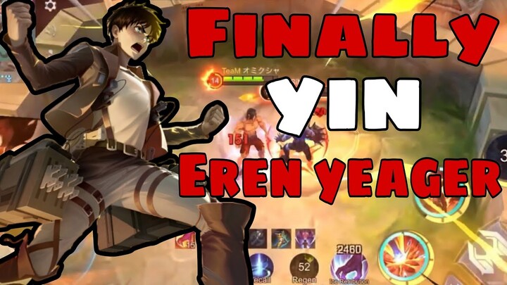 FINALLY I BOUGHT YIN EREN YEAGER SKIN | MLBB X Attack on Titans | MLBB Yin Eren Yeager skin gameplay