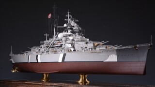 Trumpeter 05358 1/350 Bismarck การแสดงผลิตภัณฑ์และกระบวนการสำเร็จรูป