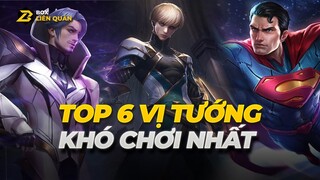 Top 6 vị tướng khó chơi bậc nhất Liên Quân | Top Liên Quân | Box Liên Quân