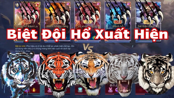 LIÊN QUÂN : Biệt Đội 5 Con Hổ Dữ Bất Ngờ Xuất Hiện Trong Game Đi Săn Mồi Theo Bầy Đàn