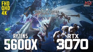 Monster Hunter World Iceborne on Ryzen 5 5600x + RTX 3070 1080p, 1440p, 2160p benchmarks!