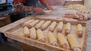 초스피드 달인!  소시지 핫도그와 도너츠 만들기 / amazing skill! super speed sausage donut master - korean street food