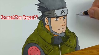 Drawing Asuma sarutobi of naruto anime #naruto #asumasarutobi