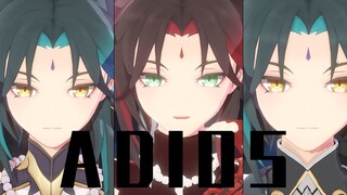 【原神/MMD】Goodbye Au Revoir Adios【魈/旧设红魈/夜凛鸢风】