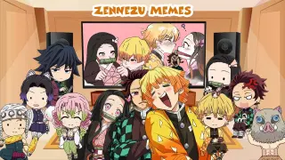 Demon Slayer React to Zenitsu x Nezuko (ZenNezu) Ship Memes (ft. Hashira)