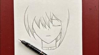 Easy anime drawing | how to draw anime girl easy step-by-step