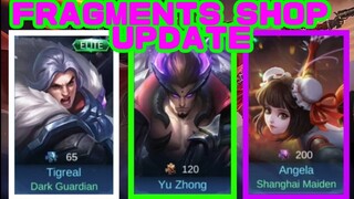 NOVEMBER 24, 2020 FRAGMENTS SHOP UPDATE | Premium, Hero & Rare Fragments | MLBB