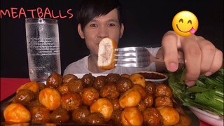 MUKBANG ASMR EATING FRIED MEATBALLS | MukBang Eating Show