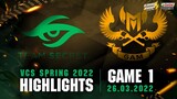Highlights TS vs GAM [Ván 1][VCS Mùa Xuân 2022][26.03.2022]