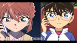 Conan, Xiao Ai và Ke Ai trông giống một cặp đôi khi nói chuyện điện thoại