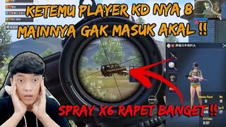 WOW !! KETEMU PLAYER KD NYA 8 GILA AIMNYA SAKIT BANGET , KEPALA NONGOL DIKIT AUTO MATI - PUBG MOBILE