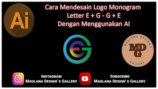 Cara Mendesain Logo Monogram Letter E + G - G + E Dengan Menggunakan AI