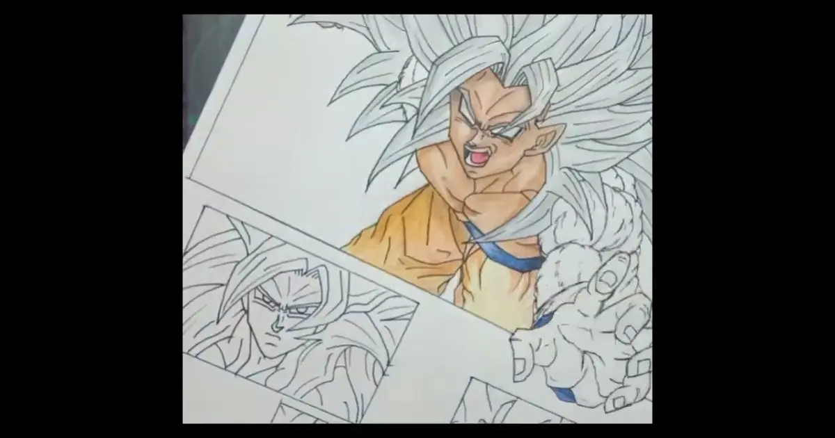 Drawing Goku Super Saiyan 5 - Dragon Ball Super #shorts #dbs #art ...