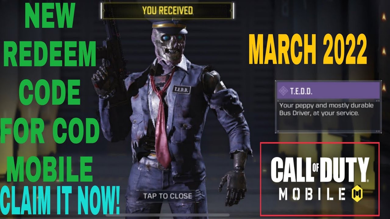 March 2022* Call Of Duty Mobile New Redeem Code