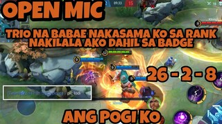 GUINEVERE KO PINAG AAGAWAN SA LAKAS KO - NAKASAMA KO TRIO NA BABAE SA RANK - OPEN MIC - LT - MLBB