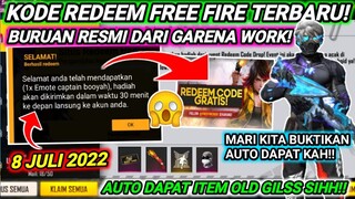 KODE REDEEM FREE FIRE TERBARU 8 JULI 2022 HARI INI