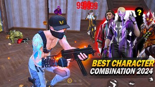 Top Secret Best Character Combination🤯Free Fire BR Ranked & CS Ranked Combination FF Solo vs Squad