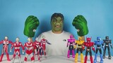 The Hulk was angry and attacked the mini-spy team and Ultraman Tiga, and was also taken aback by Oza