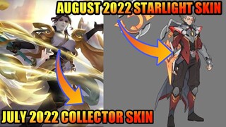 August 2022 Starlight Skin Natan & July Collector Skin Lou Yi | MLBB