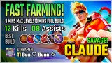 Fast Farming! Claude Best Build 2020 Gameplay by TI Bun ♡ Bunn ☆ | Diamond Giveaway | Mobile Legends