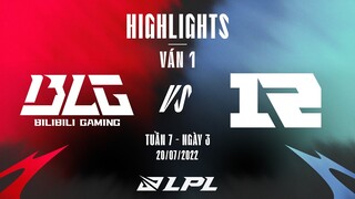 BLG vs RNG | Highlights - Game 1 | Tuần 7 Ngày 3 | LPL Mùa Hè 2022