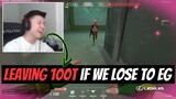 100T Derrek - "If I Lose to EG You will NOT see 100T Next to my name"