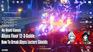 Genshin Impact - Abyss 1.5 Floor 12-3 Guide - How To Break Abyss Lectors Shields