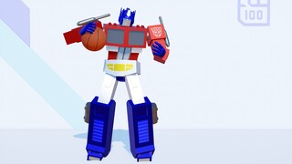 【Transformer】 Optimus Prime bermain basket