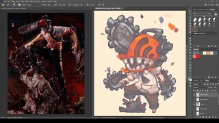 1485 - Denji / Chainsaw Man / #chainsawman / Drawing Process / Drawing Process 2-2