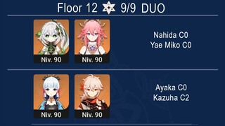 NEW Spiral Abyss 3.3 DUO Yae Miko C0 & Nahida C0 / Ayaka C0 & Kazuha C2 Floor 12 Genshin Impact