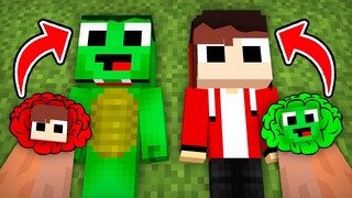 Mikey & JJ Brain Swap in Minecraft challenge (Maizen Mazien Mizen)