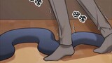 [Comic Snake Play] Ular kecil yang telah berganti kulit itu begitu kuat hingga kaki pemiliknya gemet