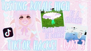 Testing Royale high Tiktok hacks | ✿Part 3✿ | zushi