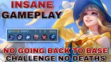 GUINEVERE INSANE GAMEPLAY | NO GOING BACK TO BASE CHALLENGE | UNKILLABLE | MOBILE LEGENDS