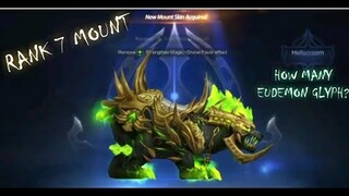 MU ORIGIN 2: Rank 6 - Rank 7 Mount Upgrade || how many eudemon glyphs?