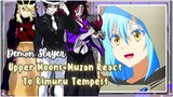 Demon Slayer Upper Moons+Muzan React To Rimuru Tempest || Gacha Reaction