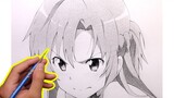 Vẽ Asuna bằng giấy thi Thanh Hoa! ! Ai không phải là một lọ ghen? 【Vẽ tay】