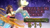 GUINEVERE BLUE AND VIOLET ITEMS COMBINED - SAKURA WISHES - NEW TANKY AND DAMAGE BUILD - MLBB