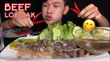 MUKBANG EATING BEEF LOK LAK CAMBODIA | Thank You Guys for 100K Subscribers