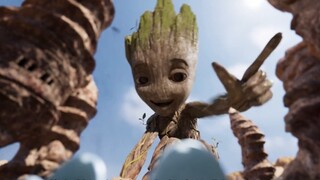 Groot, si manusia pohon kecil, bertarung melawan semut alien, animasi terbaru Marvel.