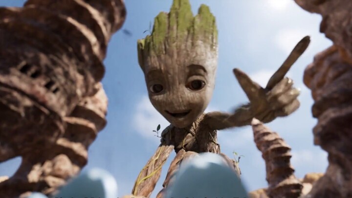 Groot, người cây nhỏ, chiến đấu chống lại lũ kiến ngoài hành tinh, hoạt hình mới nhất của Marvel.