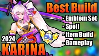 KARINA BEST BUILD 2024 | TOP 1 GLOBAL KARINA BUILD | KARINA - MOBILE LEGENDS | MLBB