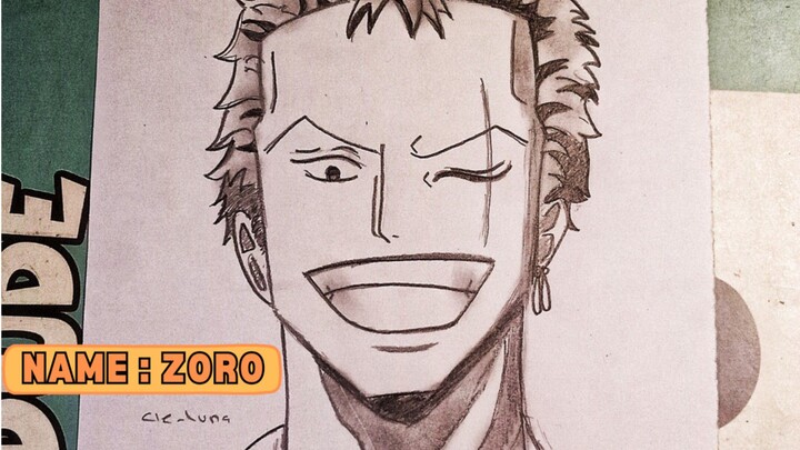 drawing zoro🤍