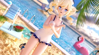 [เก็นชินอิมอิมแพกต์mmd]Barbara Deadpool Swimming-ใครจะทนไหวล่ะ?