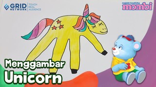 Cara Menggambar dan Mewarnai Unicorn - Menggambar Bersama Mombi