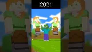 Evolution of Merge STEVE & ALEX - Minecraft Animation