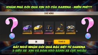 Free Fire| Khám phá gói quà tặng bất ngờ từ Garena - Review 2 siêu xe và bom keo bánh xe cực chất