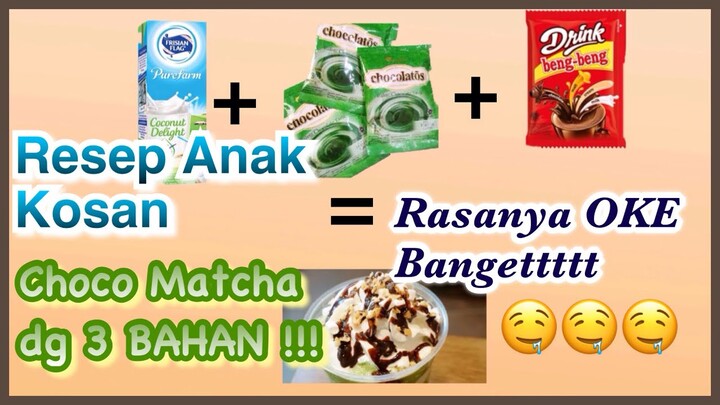 Resep Anak Kosan Choco Matcha Latte Kekinian ala Caffe #NMY Hijab Tutorials