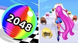 Ball Run 2048 | Hair Challenge - ALL LEVELS iOS/Android Gameplay